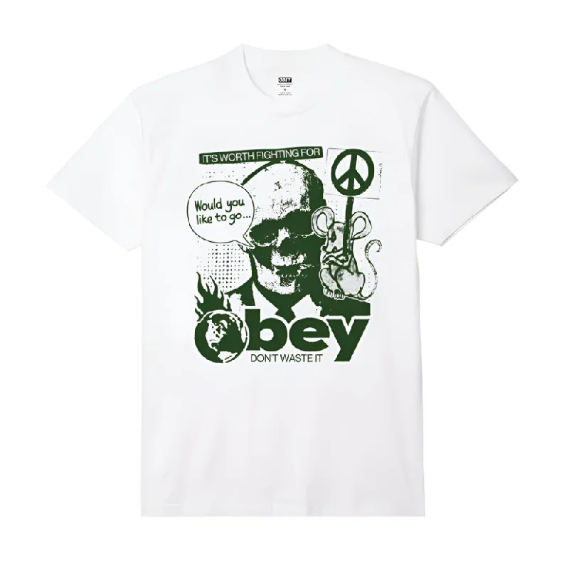 OBEY DON'T WASTE IT TEE // WHITE