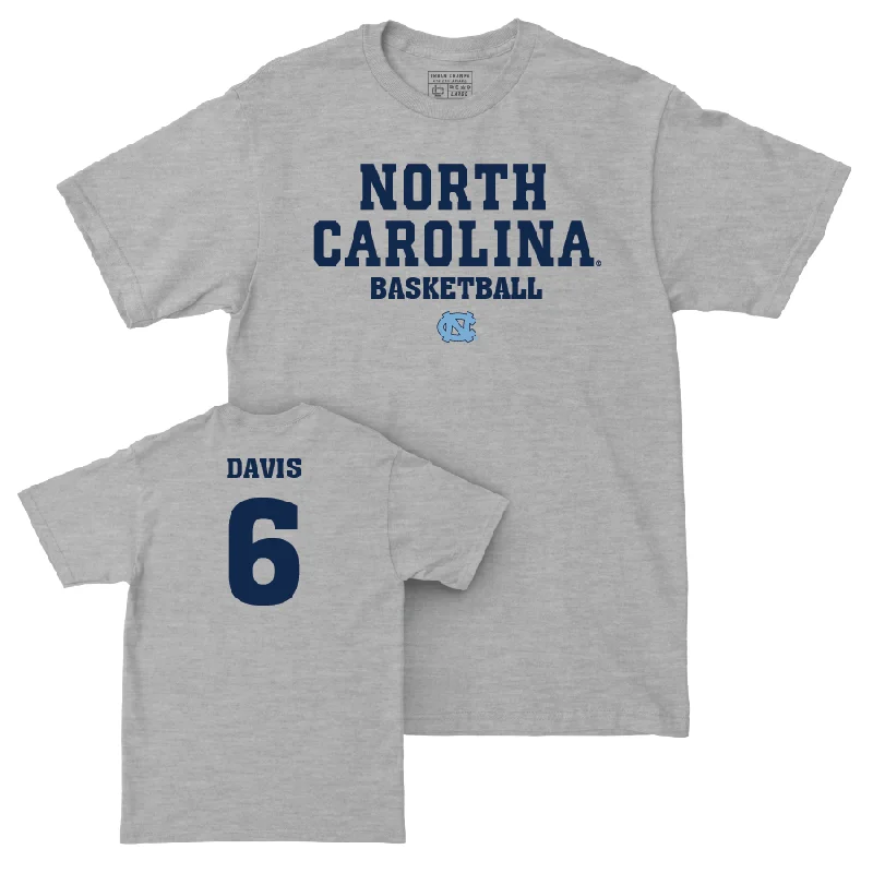 UNC Men's Basketball Sport Grey Staple Tee  - Elijah Davis