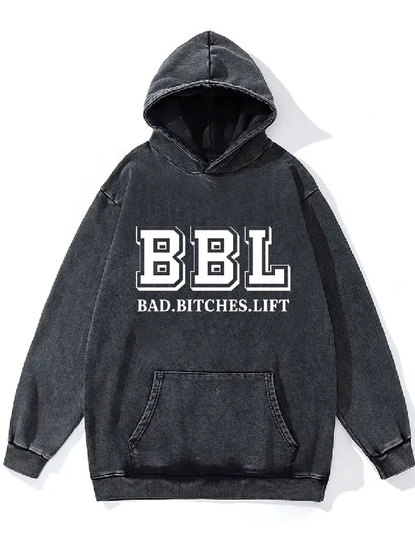 BAD BITCHES LIFT Washed Gym Hoodie