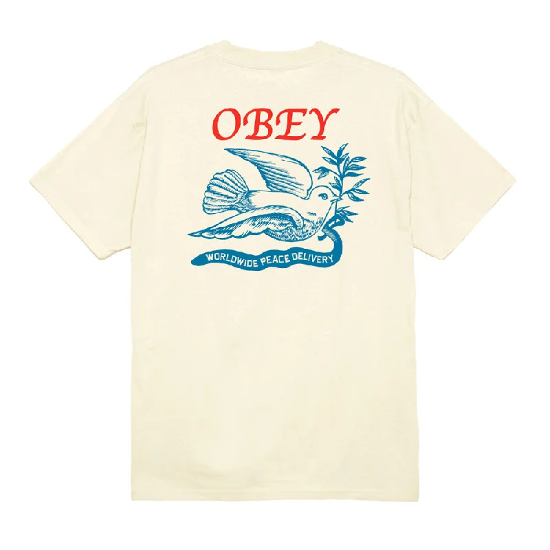 OBEY PEACE DELIVERY DOVE TEE // CREAM