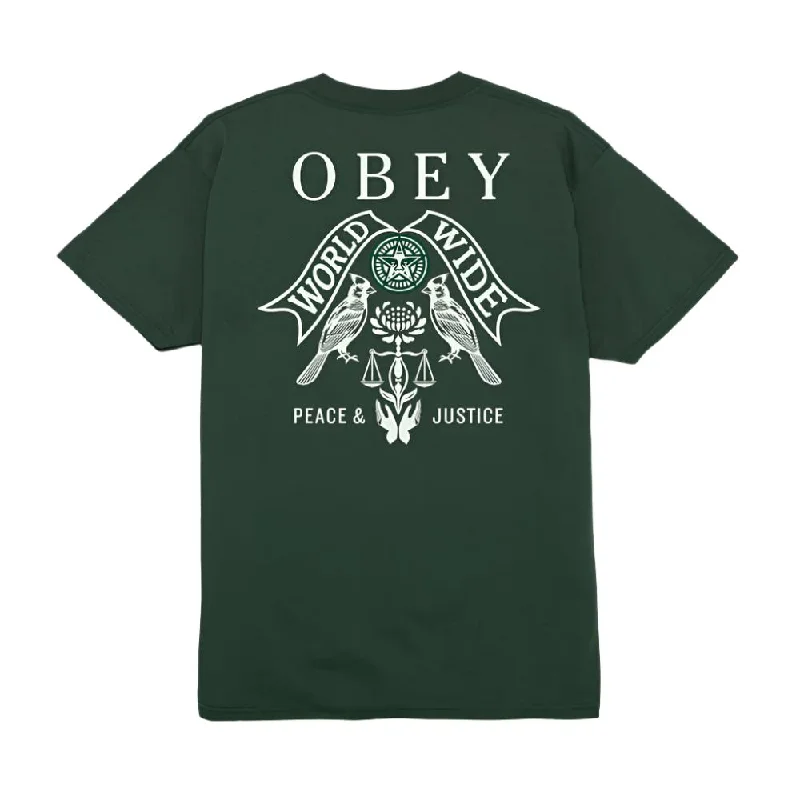 OBEY BIRDS OF JUSTICE TEE // FOREST GREEN