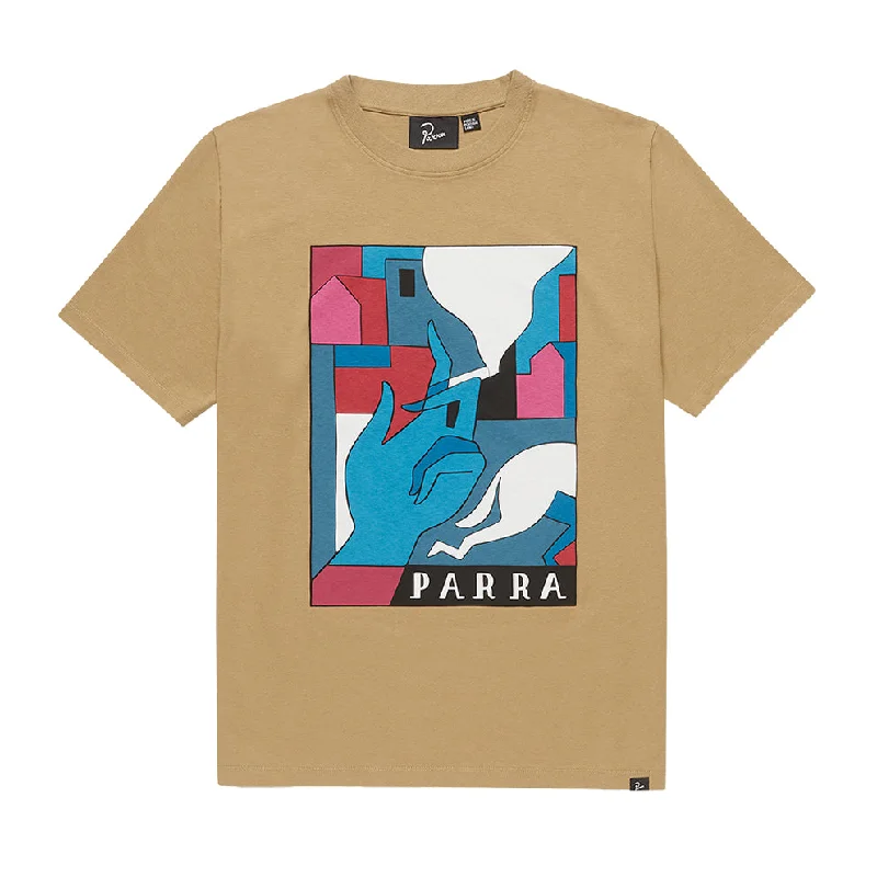 BY PARRA BAD HABITS T-SHIRT // CAMEL