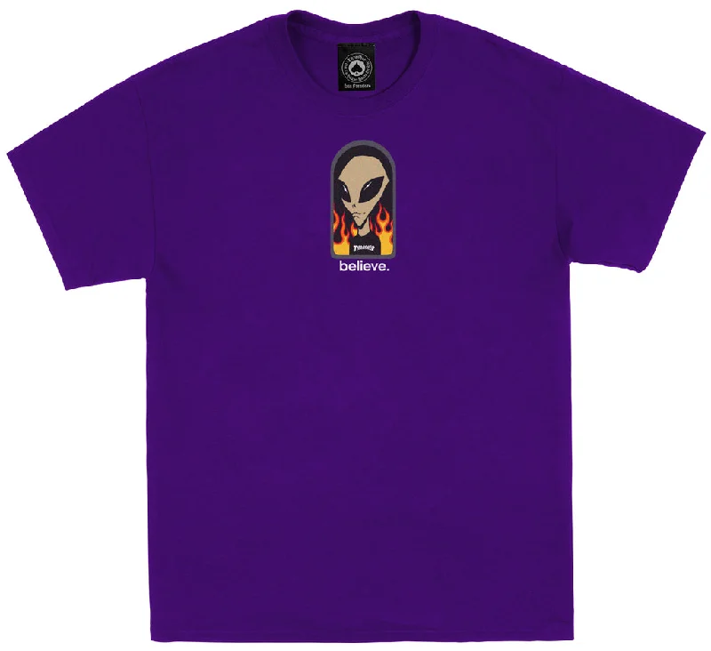 Thrasher Magazine X Alien Workshop Believe Tee - Purple