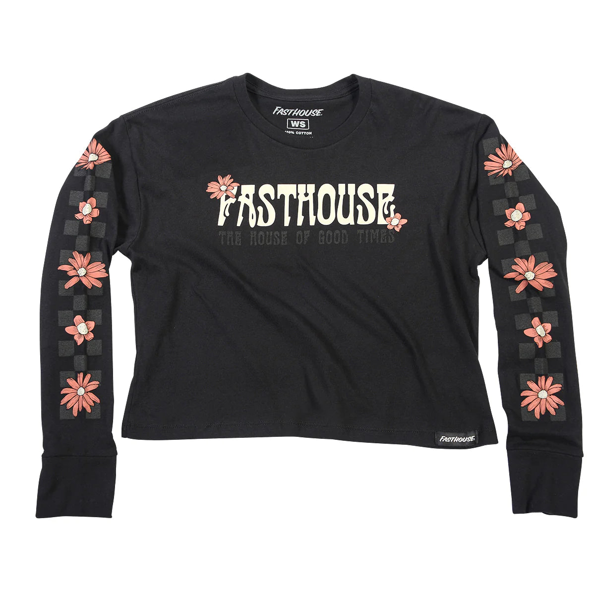 Fasthouse Serene Long Sleeve Crop Tee - Womens - Black