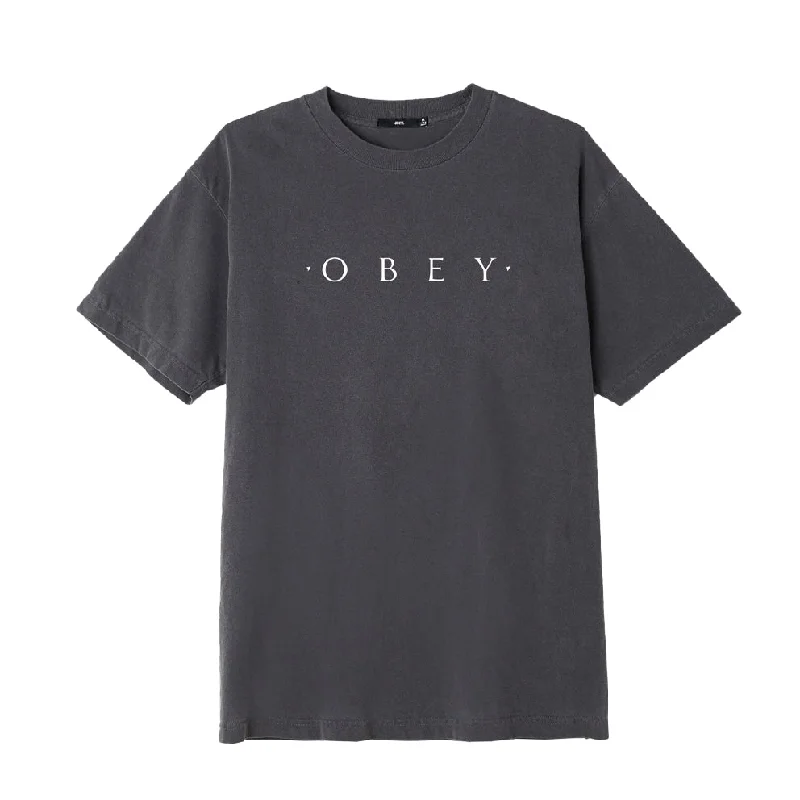 OBEY NOVEL OBEY BASIC PIGMENT TEE // DUSTY BLACK