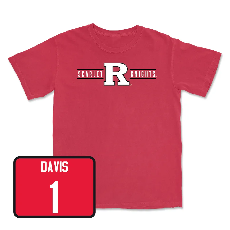 Red Men's Basketball Scarlet Knights Tee - JaMichael Davis