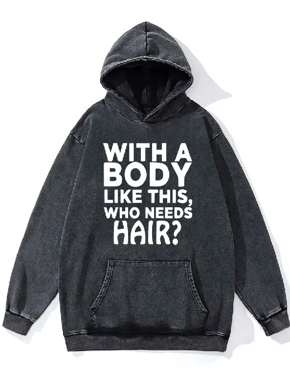 who needs hair Washed Gym Hoodie