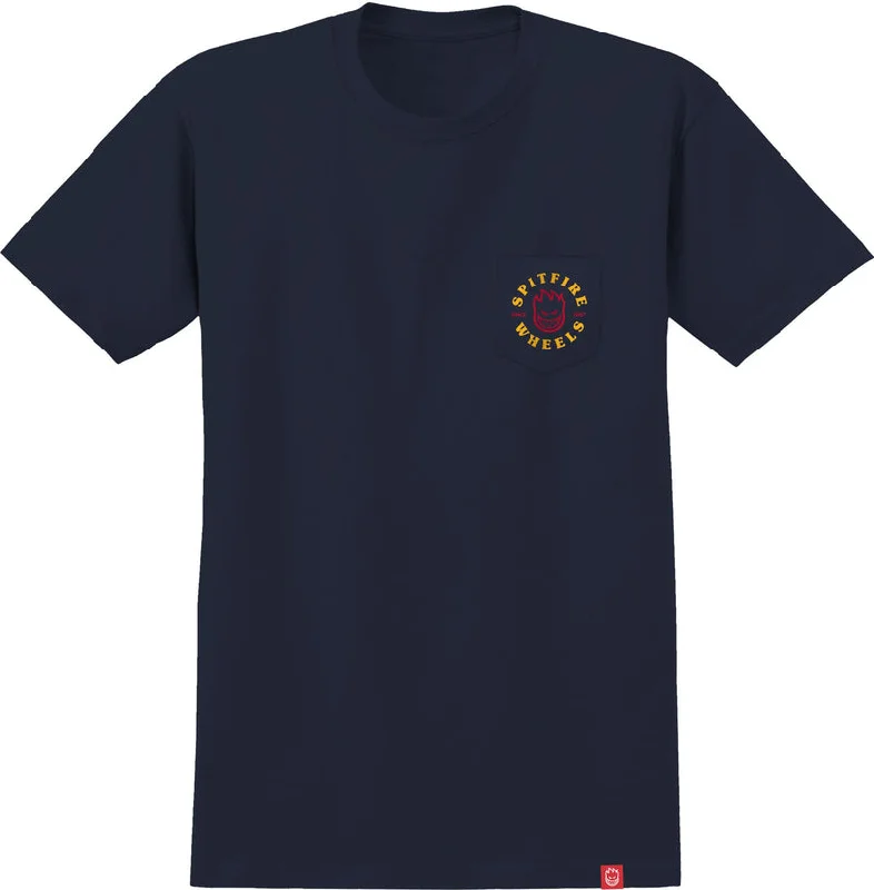 SPITFIRE BIGHEAD CLASSIC POCKET TEE - NAVY GOLD