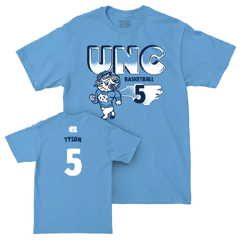 UNC Men's Basketball Mascot Carolina Blue Tee  - Cade Tyson