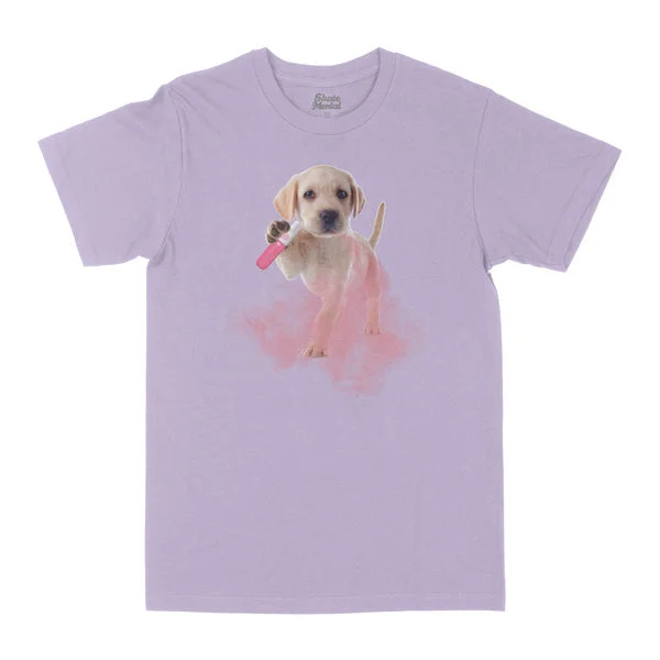 SKATEMENTAL VAPE PUPPY  TEE - LAVENDER