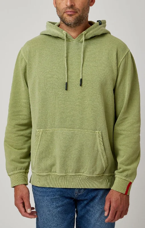 Sage Solid Garment Washed Hoodie