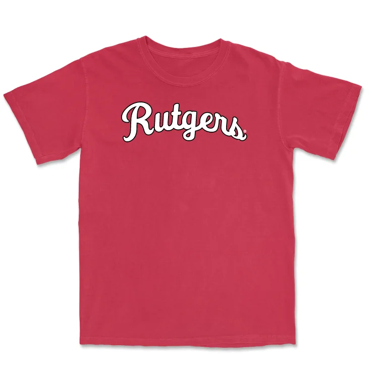 Red Women's Basketball Script Tee - Antonia Bates