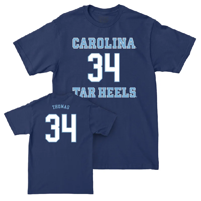 UNC Women's Basketball Sideline Navy Tee  - Blanca Thomas