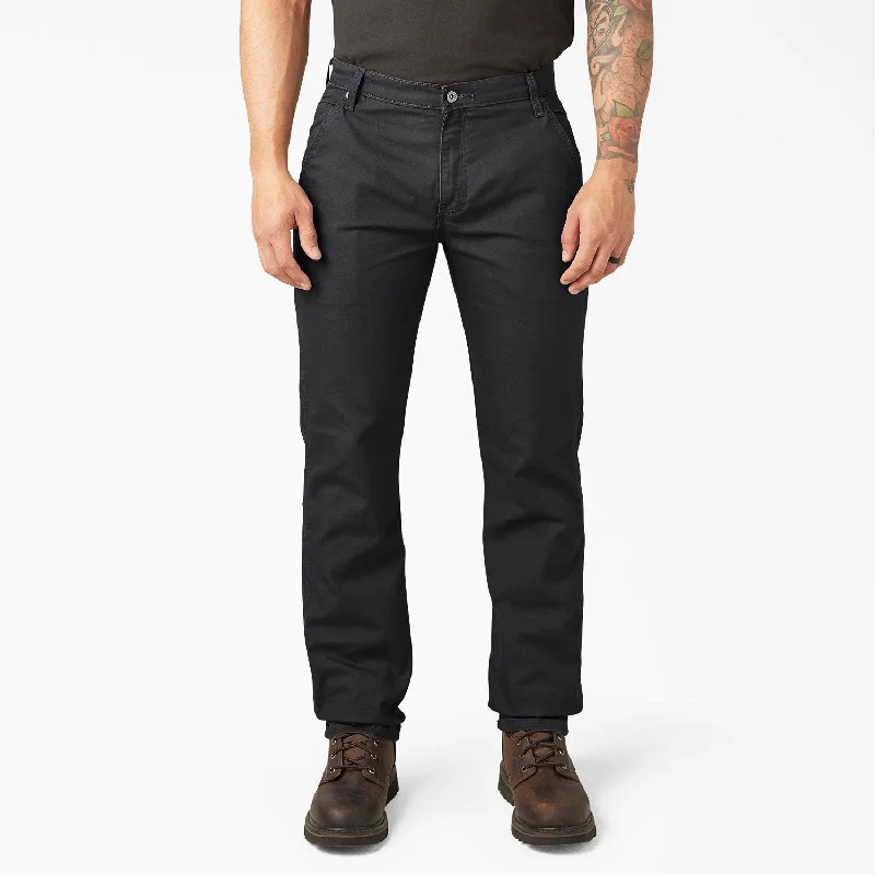 Dickies Men's FLEX Regular Fit Duck Carpenter Pant_Stonewashed Black