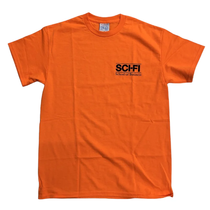 SCI-FI FANTASY BUSINESS SCHOOL TEE - ORANGE