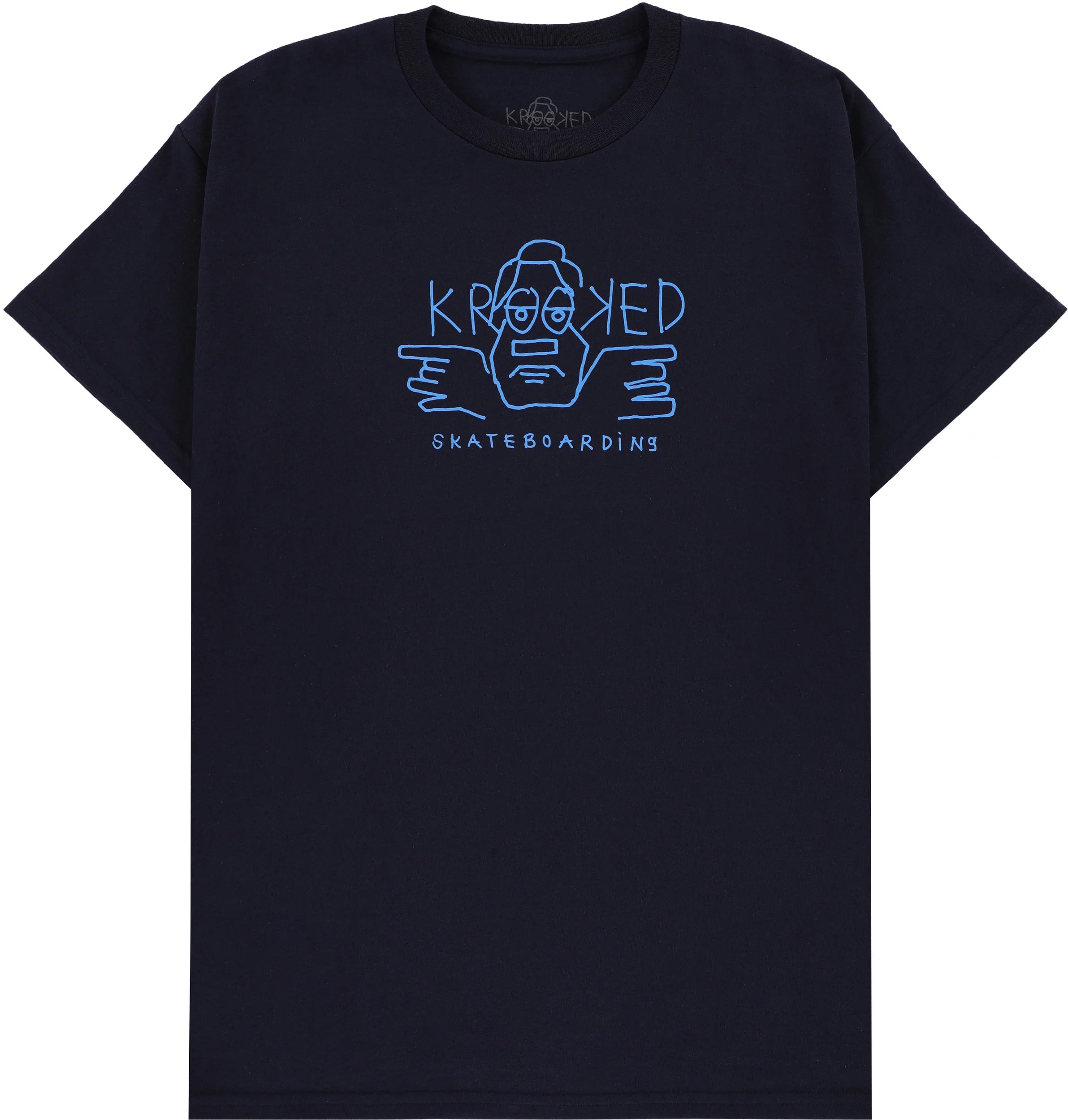 KROOKED ARKETYPE RAW TEE - NAVY