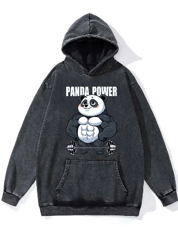 PANDA POWER Washed Gym Hoodie