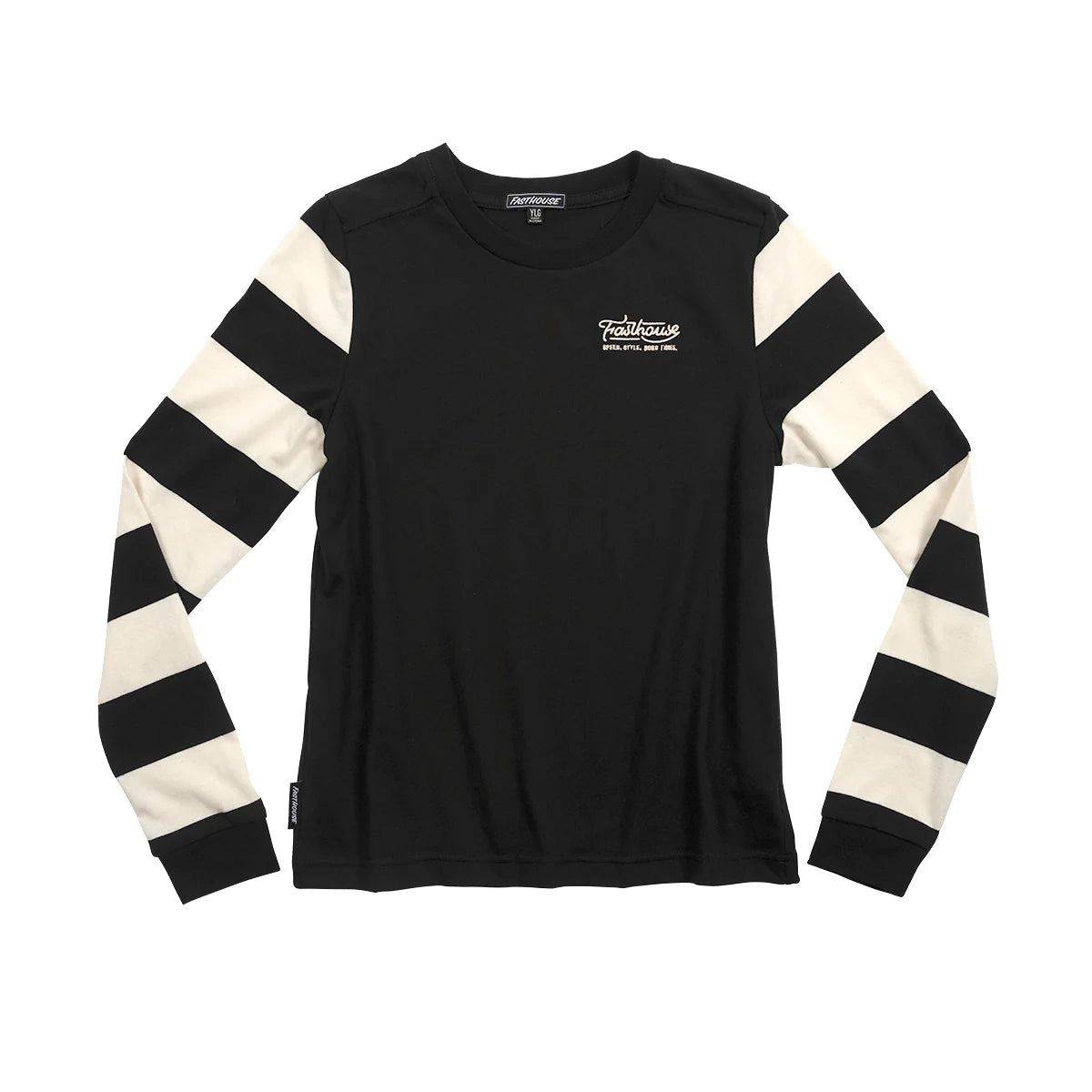 Fasthouse Jailbreak Stripe Long Sleeve Tee - Youth - Black