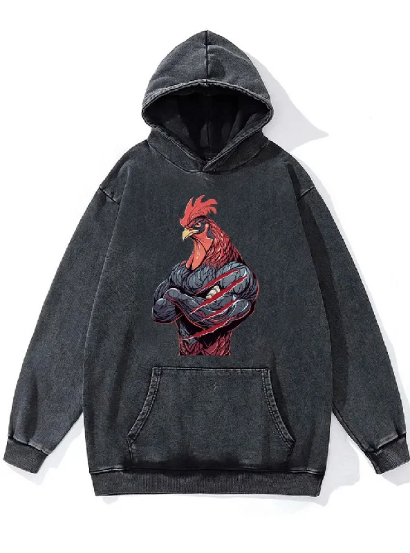 muscle rooster Thanksgiving Washed Gym Hoodie