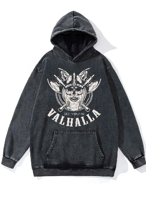 see you in valhalla Washed Gym Hoodie