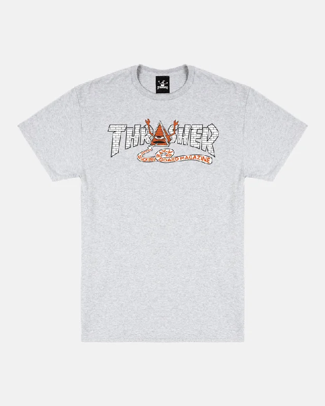 Thrasher Magazine x Toy Machine Pyramid Tee - Grey