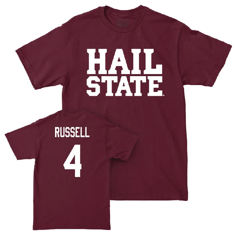 Maroon Women's Basketball Hail Tee - Eniya Russell