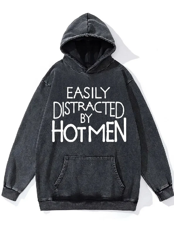 EASILY DISTRACTED HOTMEN Washed Gym Hoodie