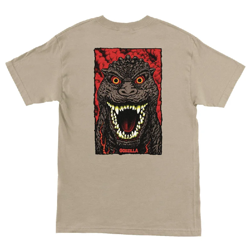 Santa Cruz Destroyer Stripes Tee - (Godzilla) Sand