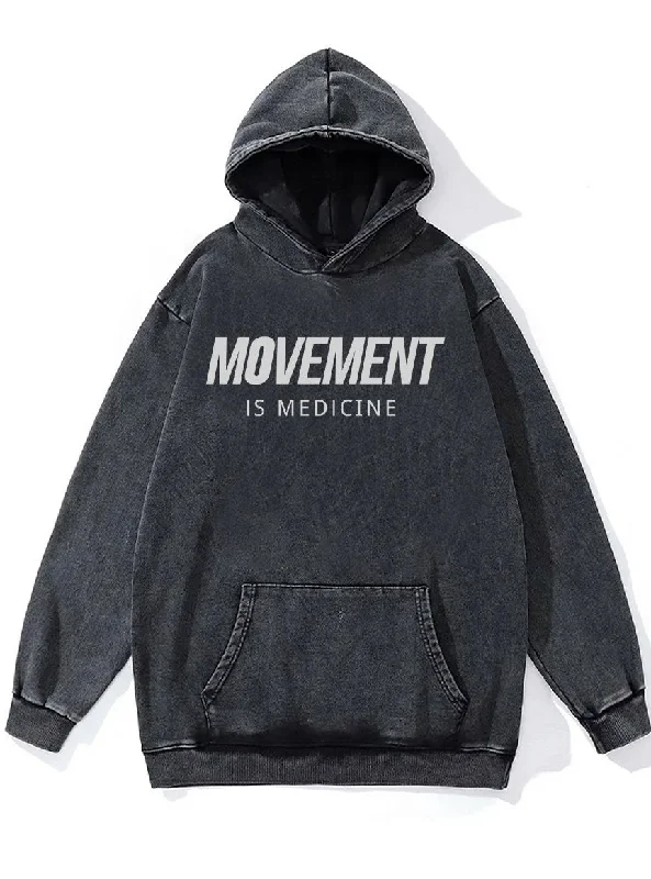 MOVEMENT IS MEDCINE Washed Gym Hoodie