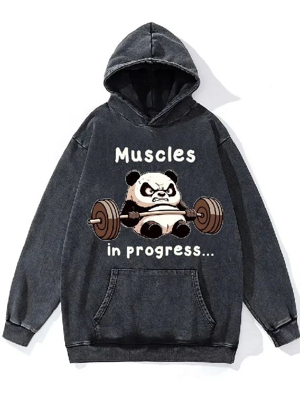 MUSCLES IN PROGRESS Washed Gym Hoodie