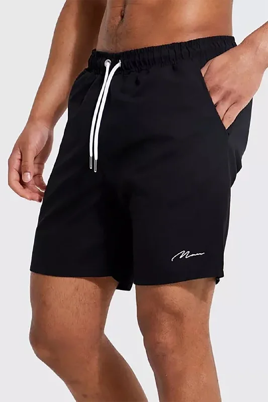 Lined Beach Shorts Black