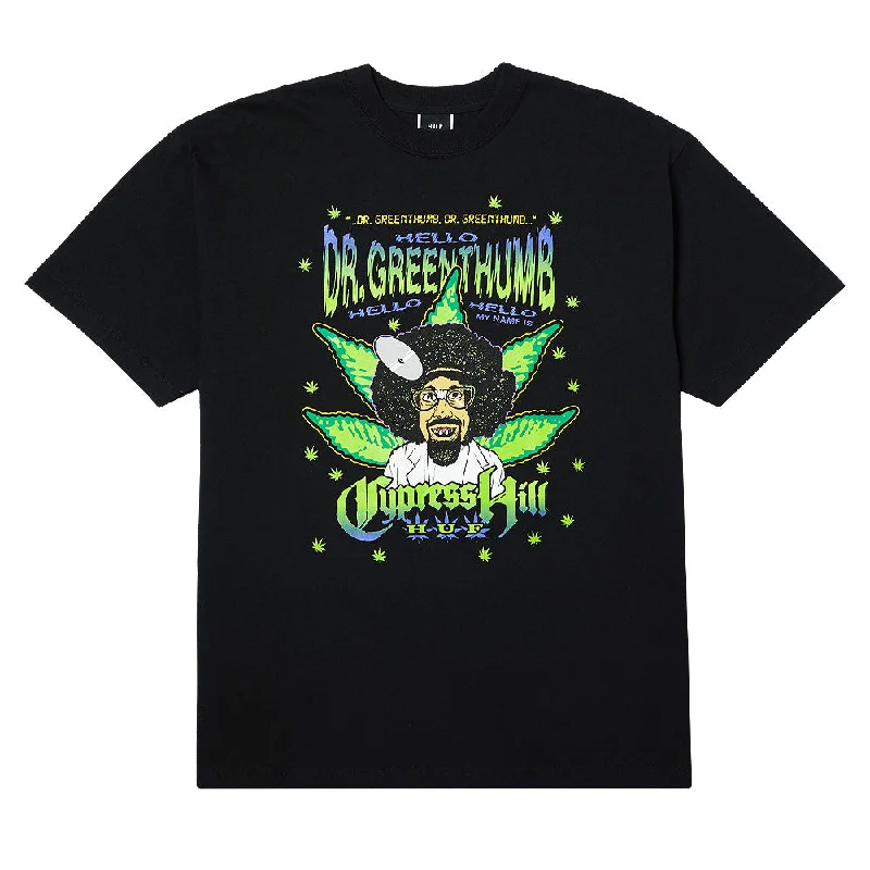 HUF X CYPRESS HILL DR GREENTHUMB S/S TEE // BLACK