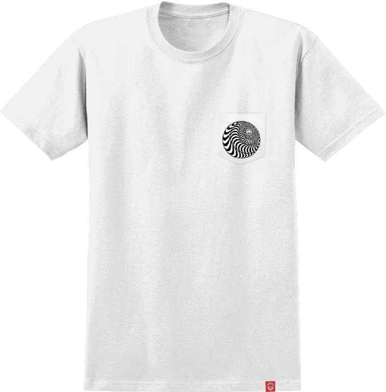 SPITFIRE SKEWED CLASSIC POCKET TEE - WHITE BLACK