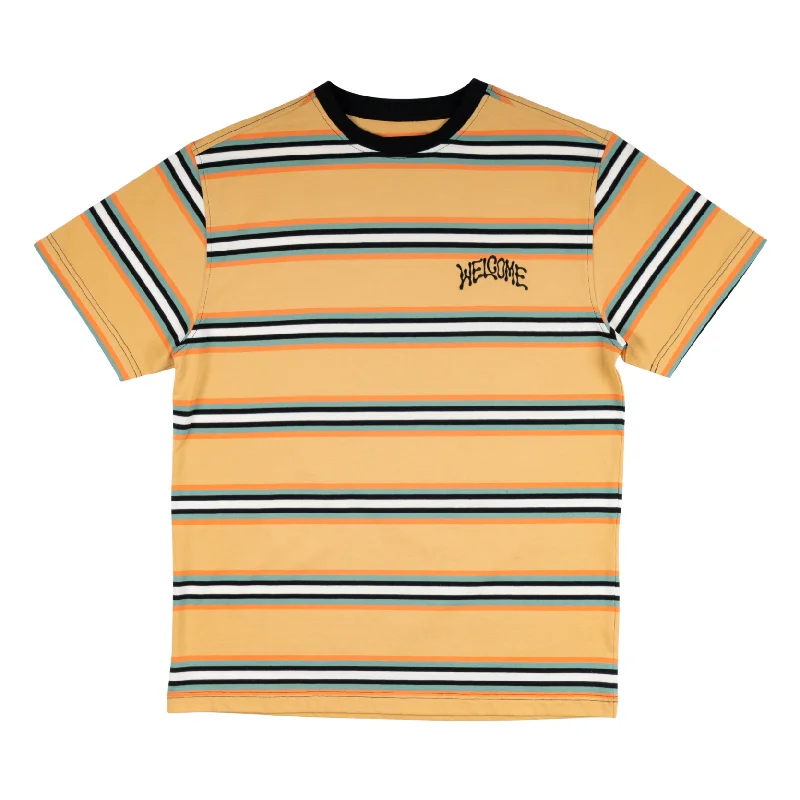 Thelema Stripe Short Sleeve Knit - Wheat