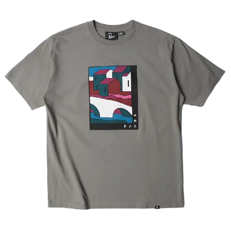 BY PARRA LEAVING YOU T-SHIRT // ANTHRACITE