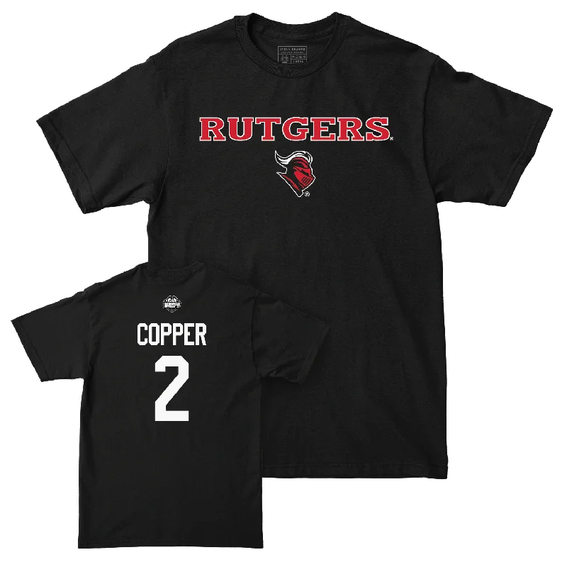 Legacy Collection: Rutgers Women's Basketball Black Tee - Kahleah Copper | #2