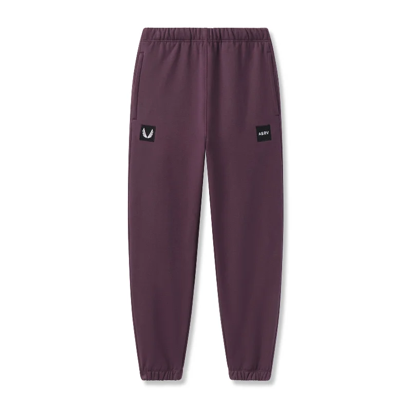 0655. Tech-Terry™ Oversized Sweats - Deep Purple "Patch"