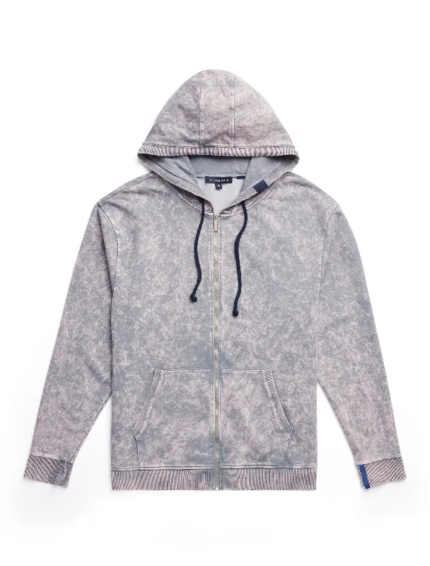 Grey Fleece Zip Hoodie