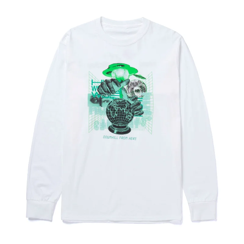 HUF CHAOS L/S TEE // WHITE