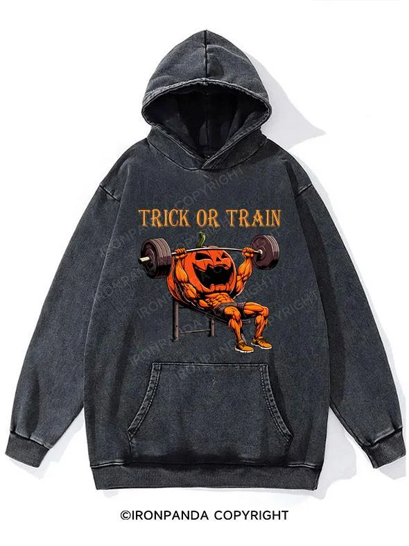 Trick or train Washed Gym Hoodie