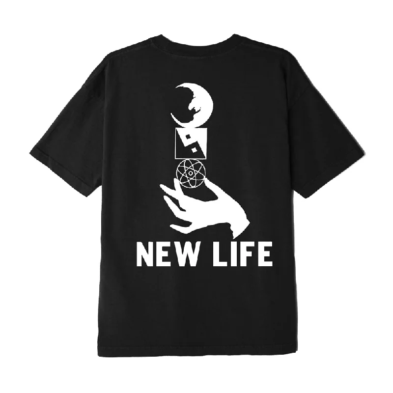 OBEY NEW LIFE TEE // OFF BLACK