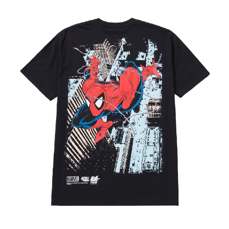 HUF X MARVEL COLLECTION SPIDER-MAN S/S TEE // BLACK