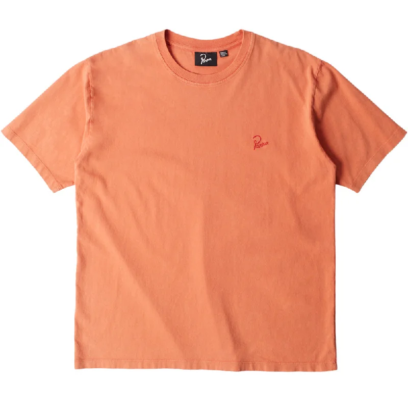 BY PARRA SCRIPT LOGO T-SHIRT // WASHED TANGERINE