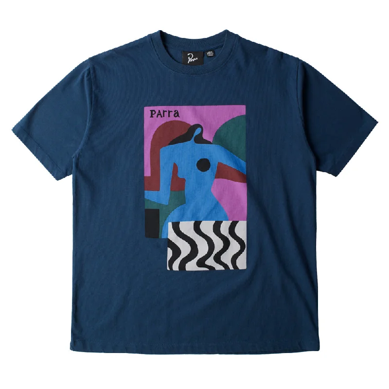 BY PARRA DISTORTION TABLE T-SHIRT // NAVY BLUE