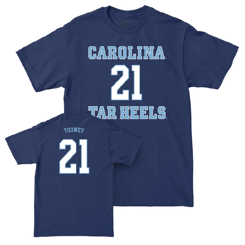 UNC Women's Basketball Sideline Navy Tee  - Ciera Toomey